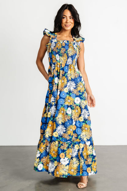 Adela Maxi Dress | Blue Multi Floral - Baltic Born