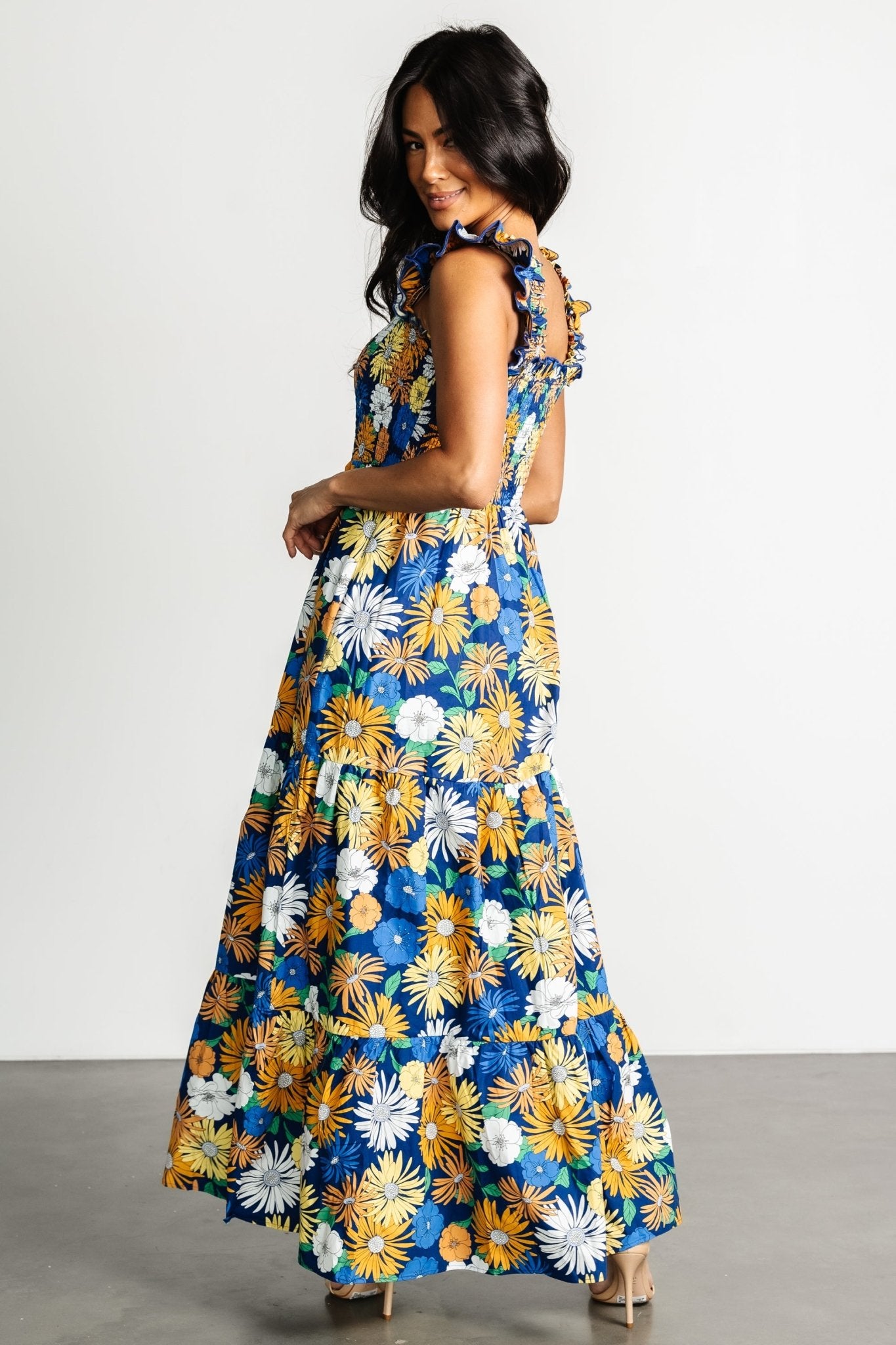 Adela Maxi Dress | Blue Multi Floral - Baltic Born