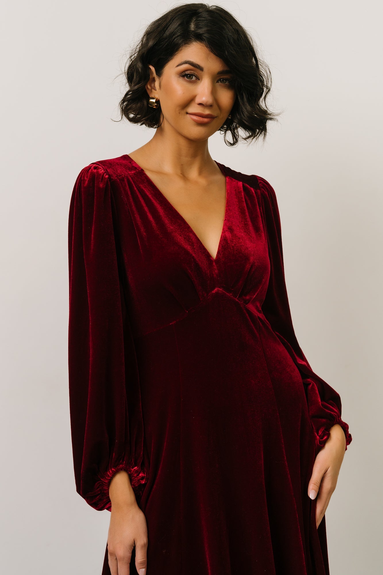 Adelita Velvet Maxi Dress | Merlot - Baltic Born