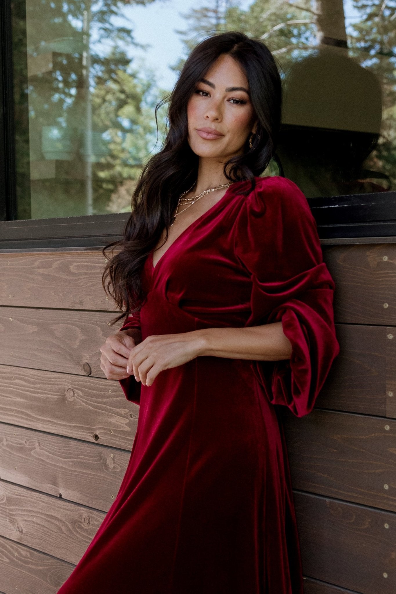 Adelita Velvet Maxi Dress | Merlot - Baltic Born