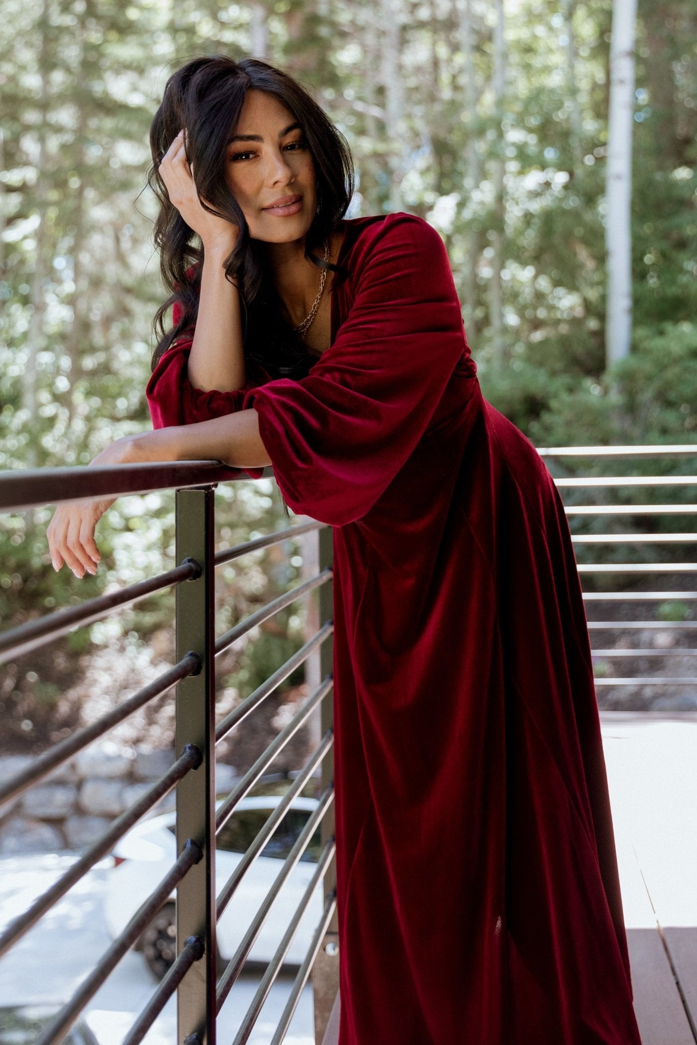 Adelita Velvet Maxi Dress | Merlot - Baltic Born