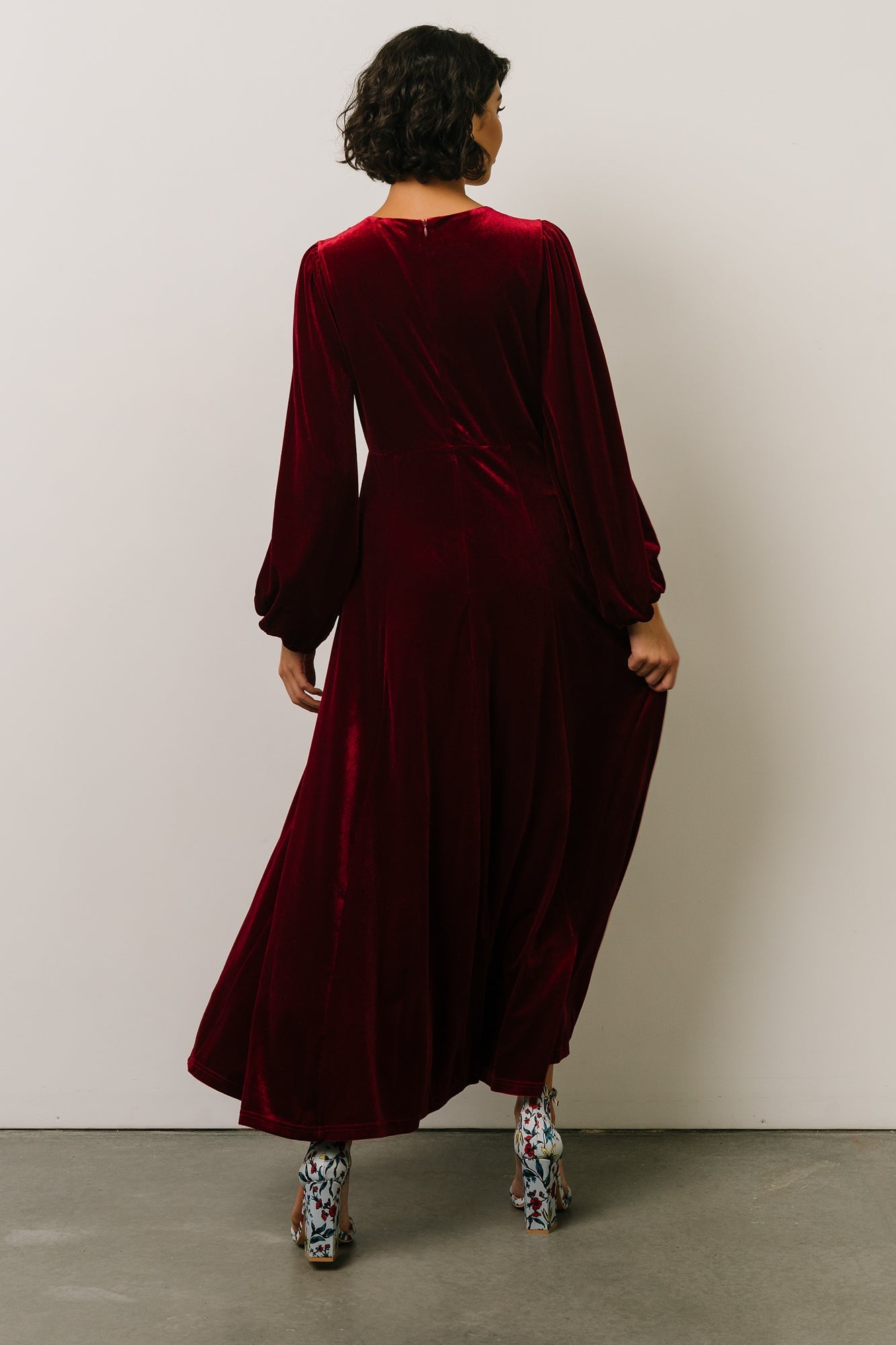 Adelita Velvet Maxi Dress | Merlot - Baltic Born