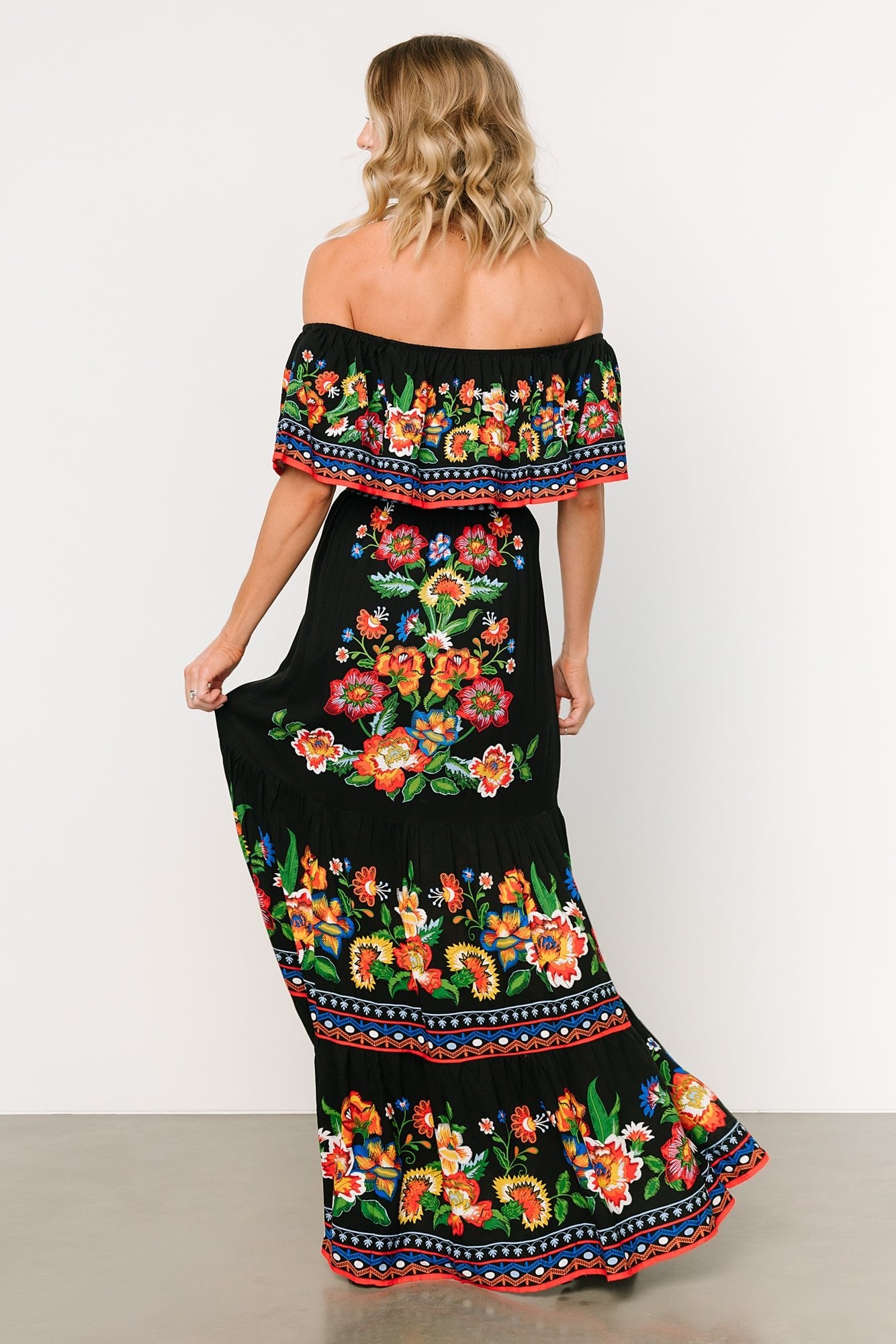 Alejandra Maxi Dress | Black Multi Floral - Baltic Born