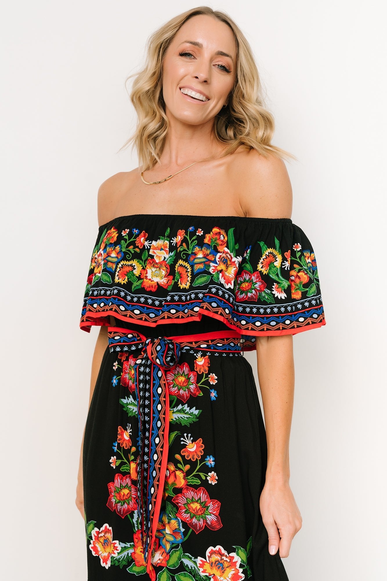 Alejandra Maxi Dress | Black Multi Floral - Baltic Born