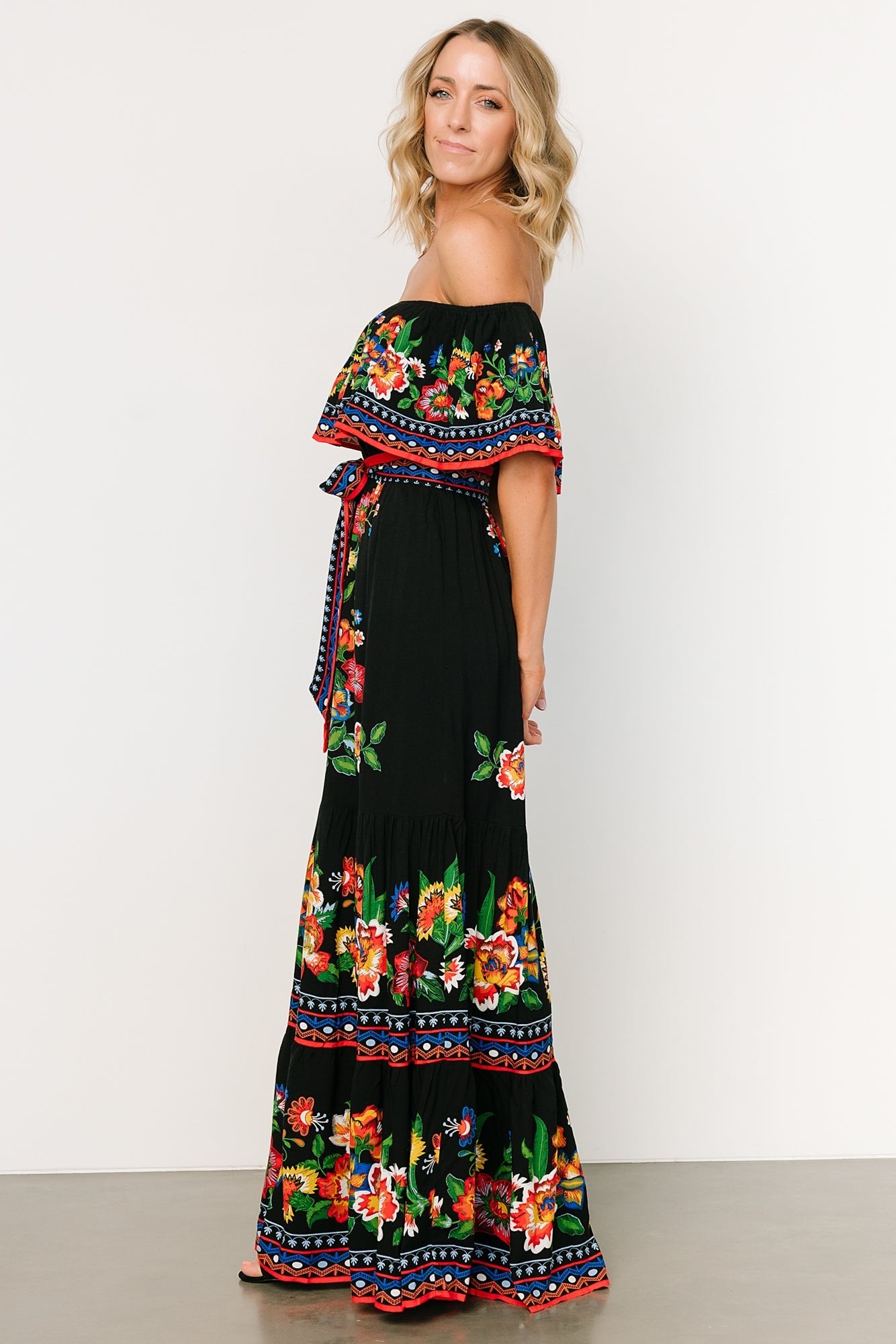 Alejandra Maxi Dress | Black Multi Floral - Baltic Born