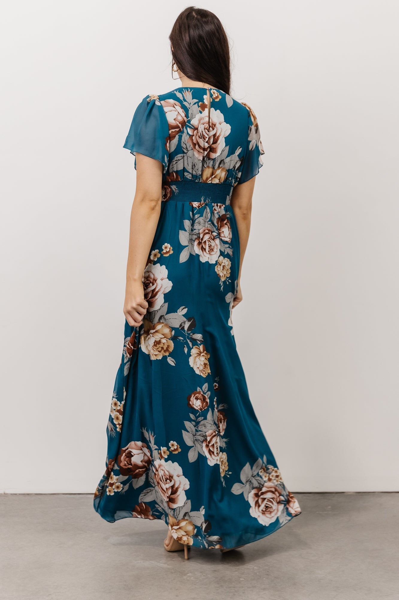 Alexandria Smocked Maxi Dress | Blue Floral - Baltic Born