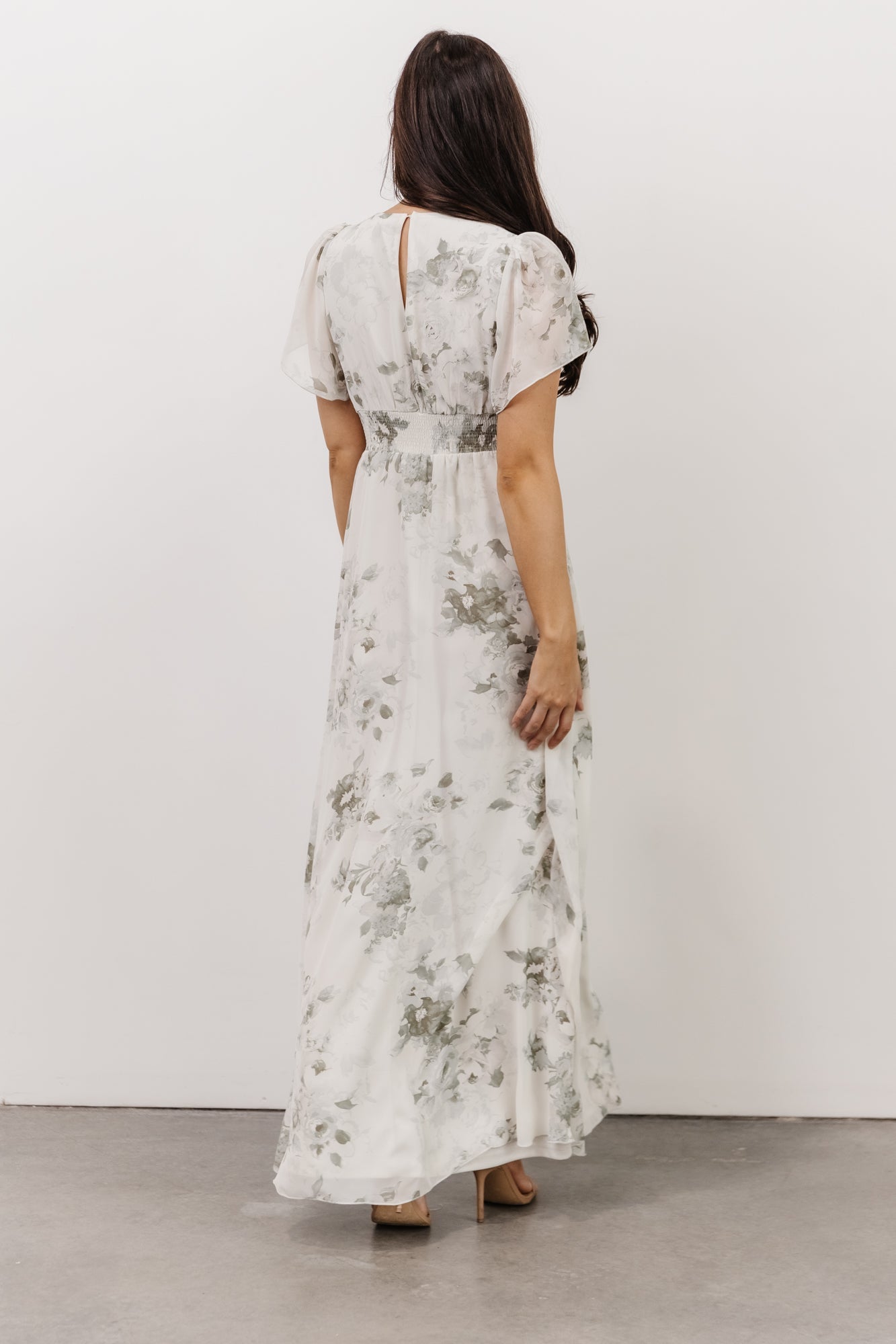 Alexandria Smocked Maxi Dress | Dusty Sage Floral - Baltic Born