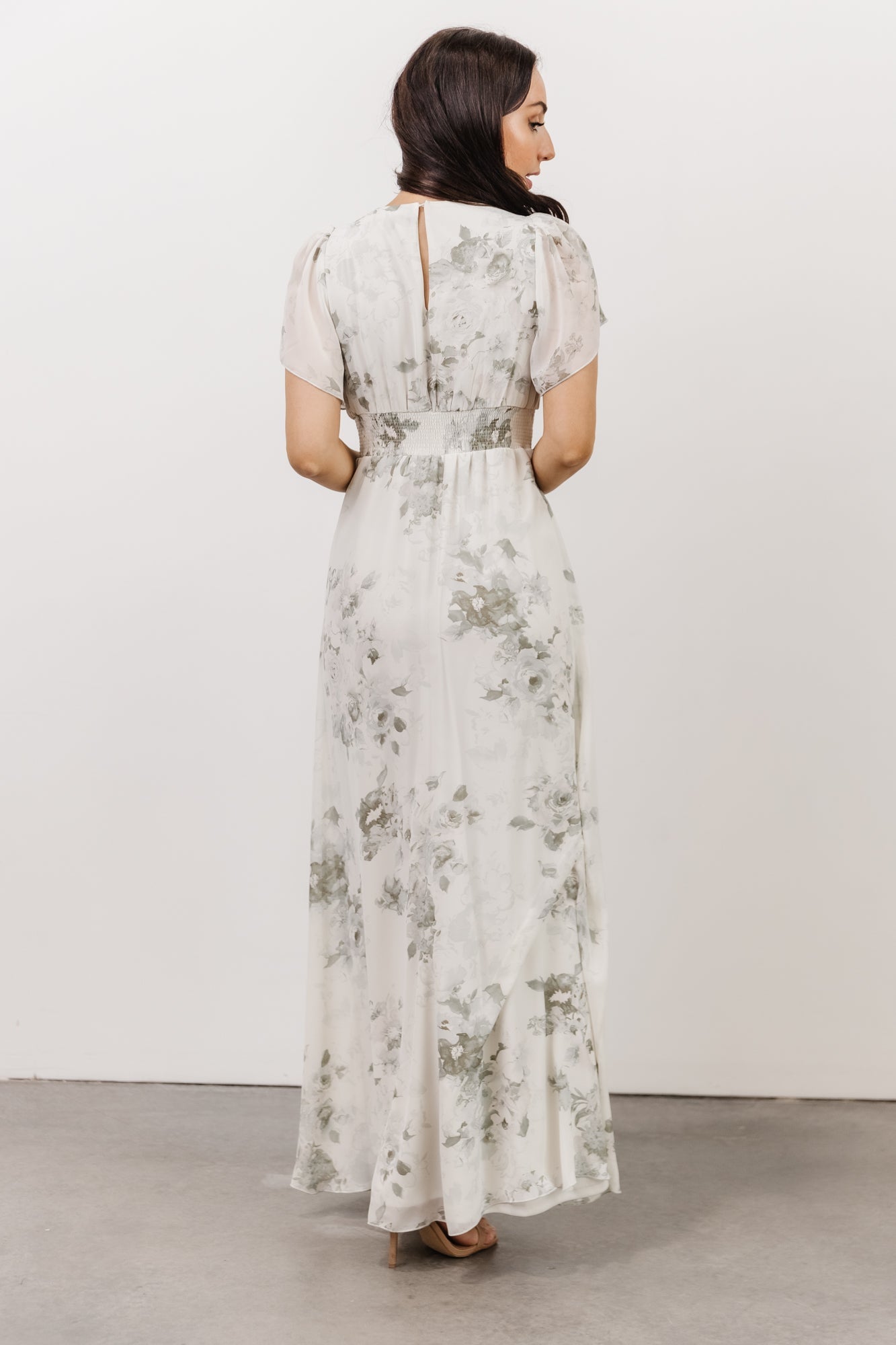 Alexandria Smocked Maxi Dress | Dusty Sage Floral - Baltic Born