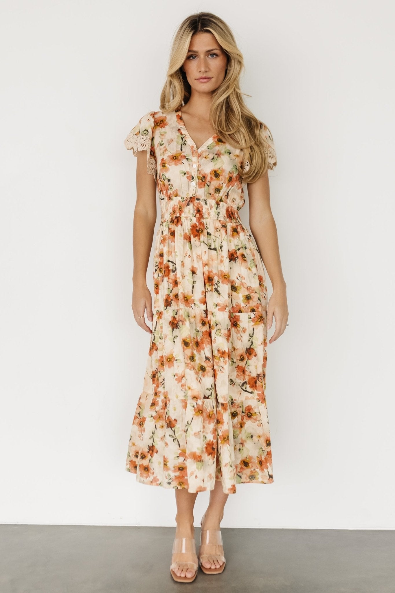 Aliyah Midi Dress | Cream Multi Floral | Baltic Born