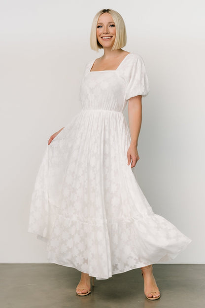 Alta Jacquard Maxi Dress | Off White - Baltic Born