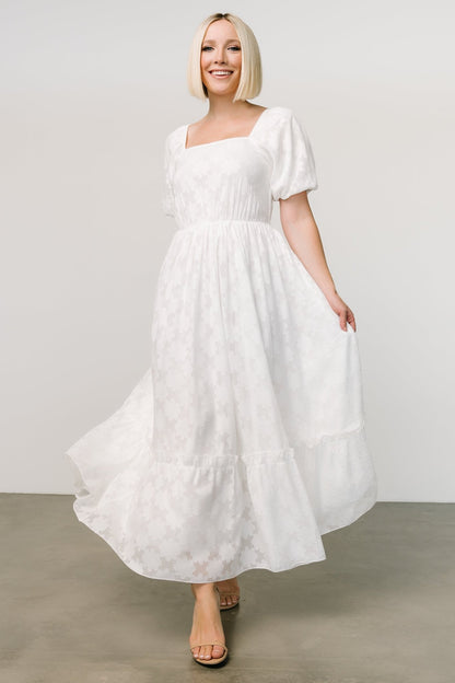 Alta Jacquard Maxi Dress | Off White - Baltic Born