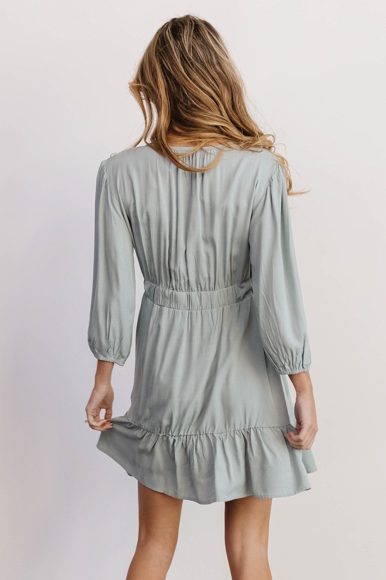 Amelia Boho Mini Dress | Sage - Baltic Born