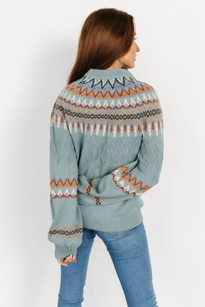 Anders Knit Sweater | Blue Multi - Baltic Born