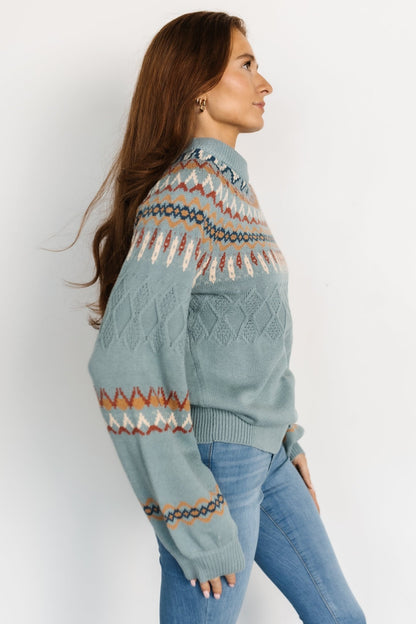 Anders Knit Sweater | Blue Multi - Baltic Born