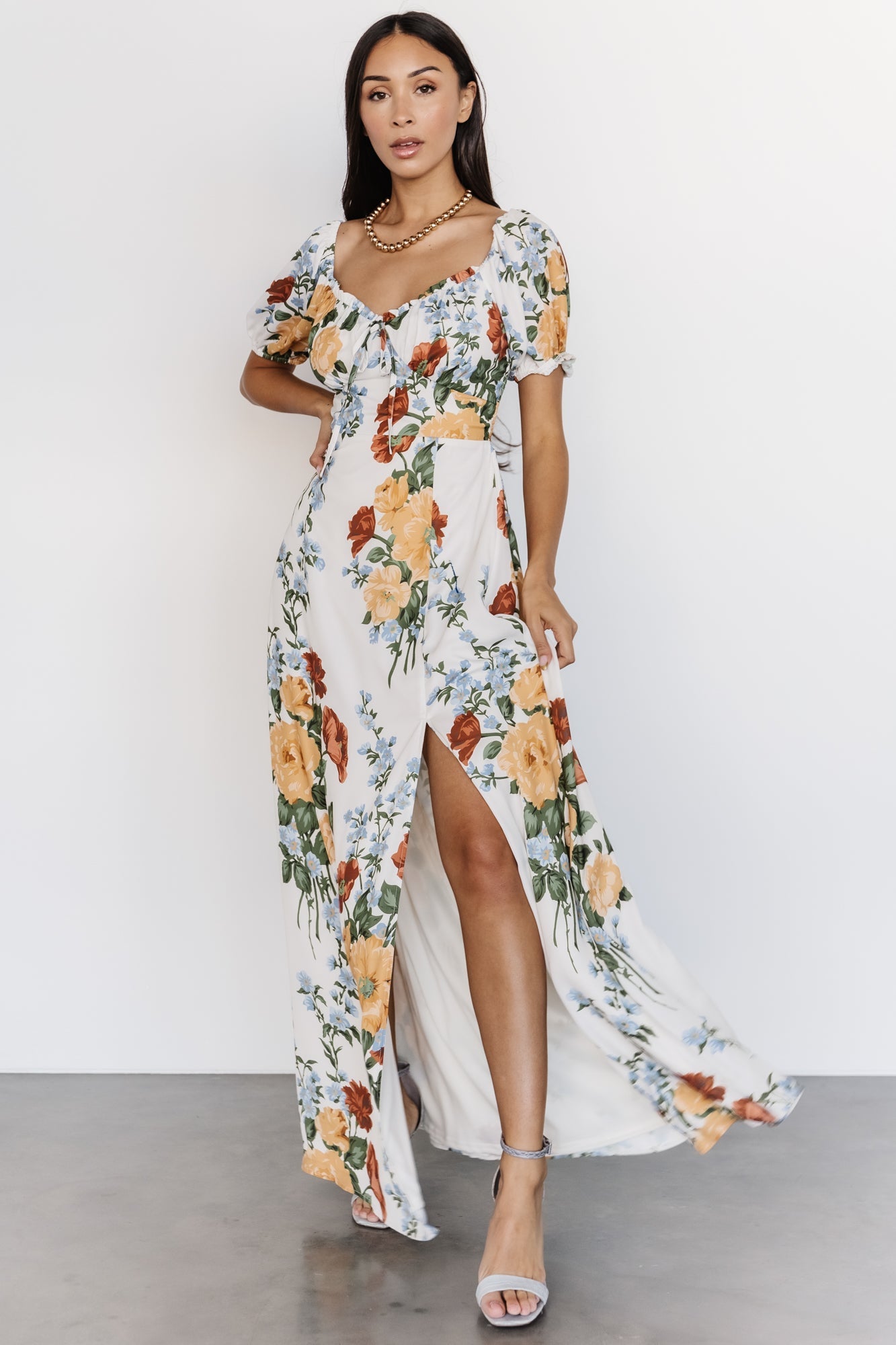 Angela Maxi Dress | Black Rose Floral | Baltic Born