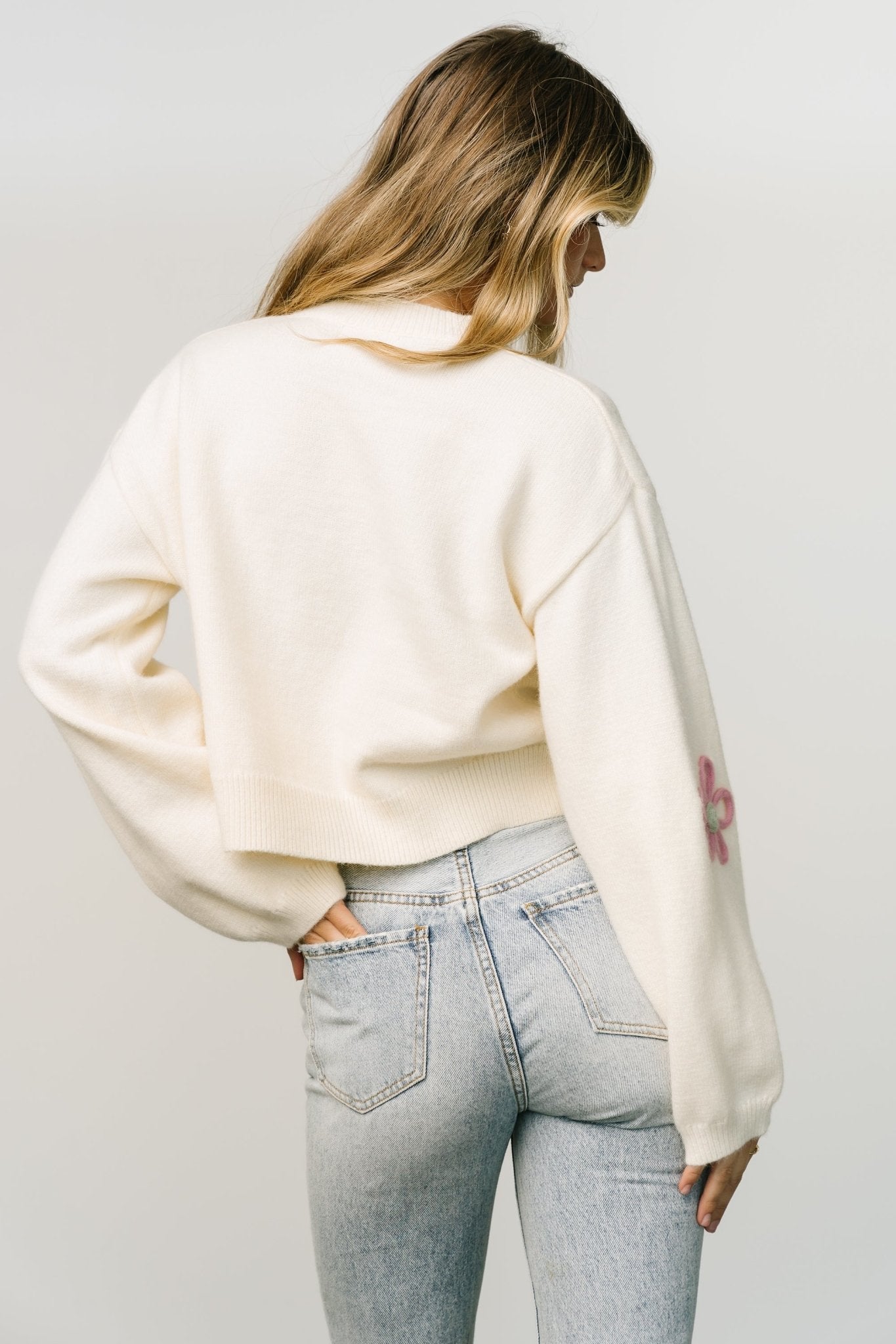 Annie Flower Knit Sweater | Cream - Baltic Born