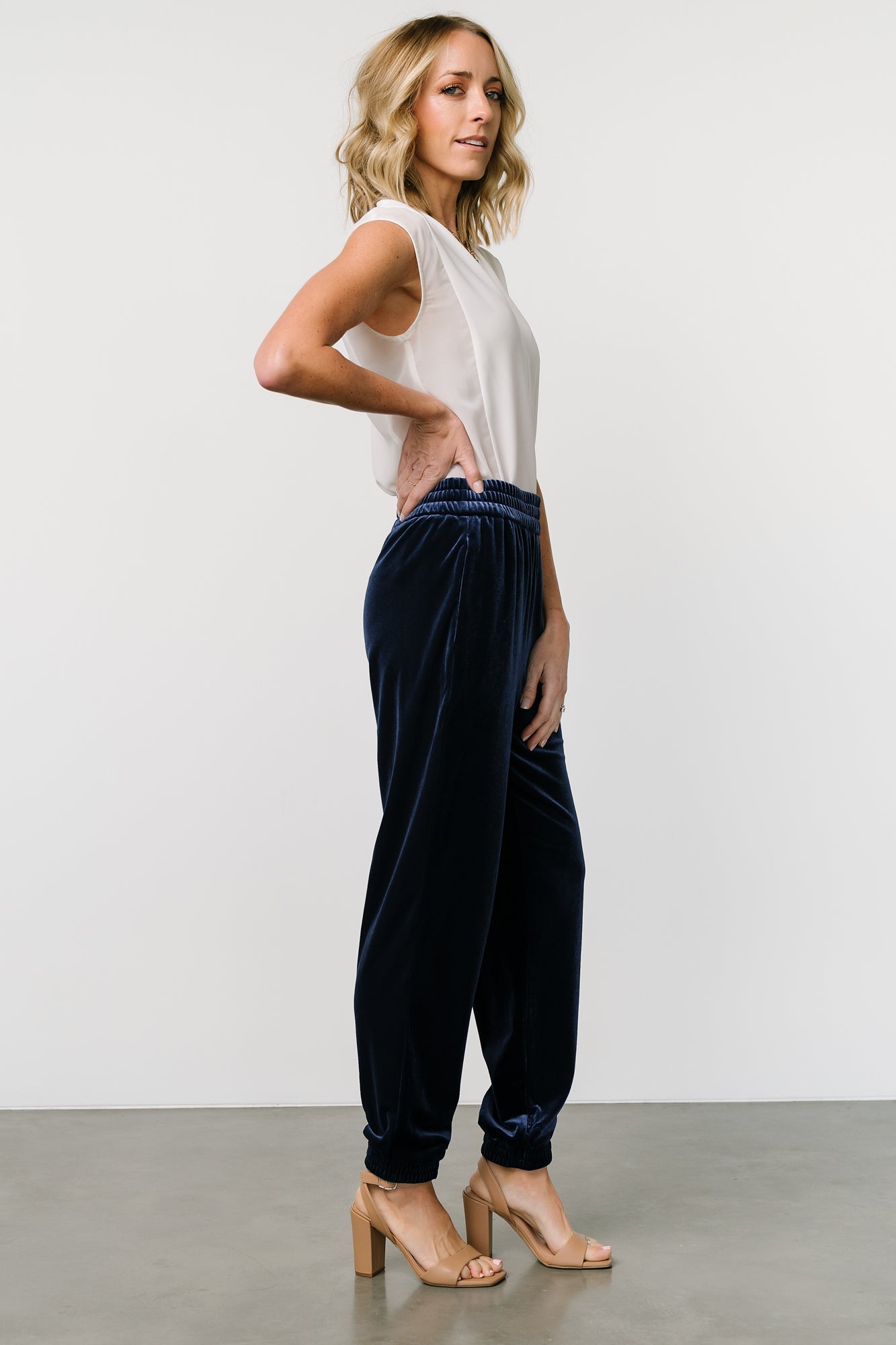 Archie Velvet Jogger Pants | Peacock - Baltic Born