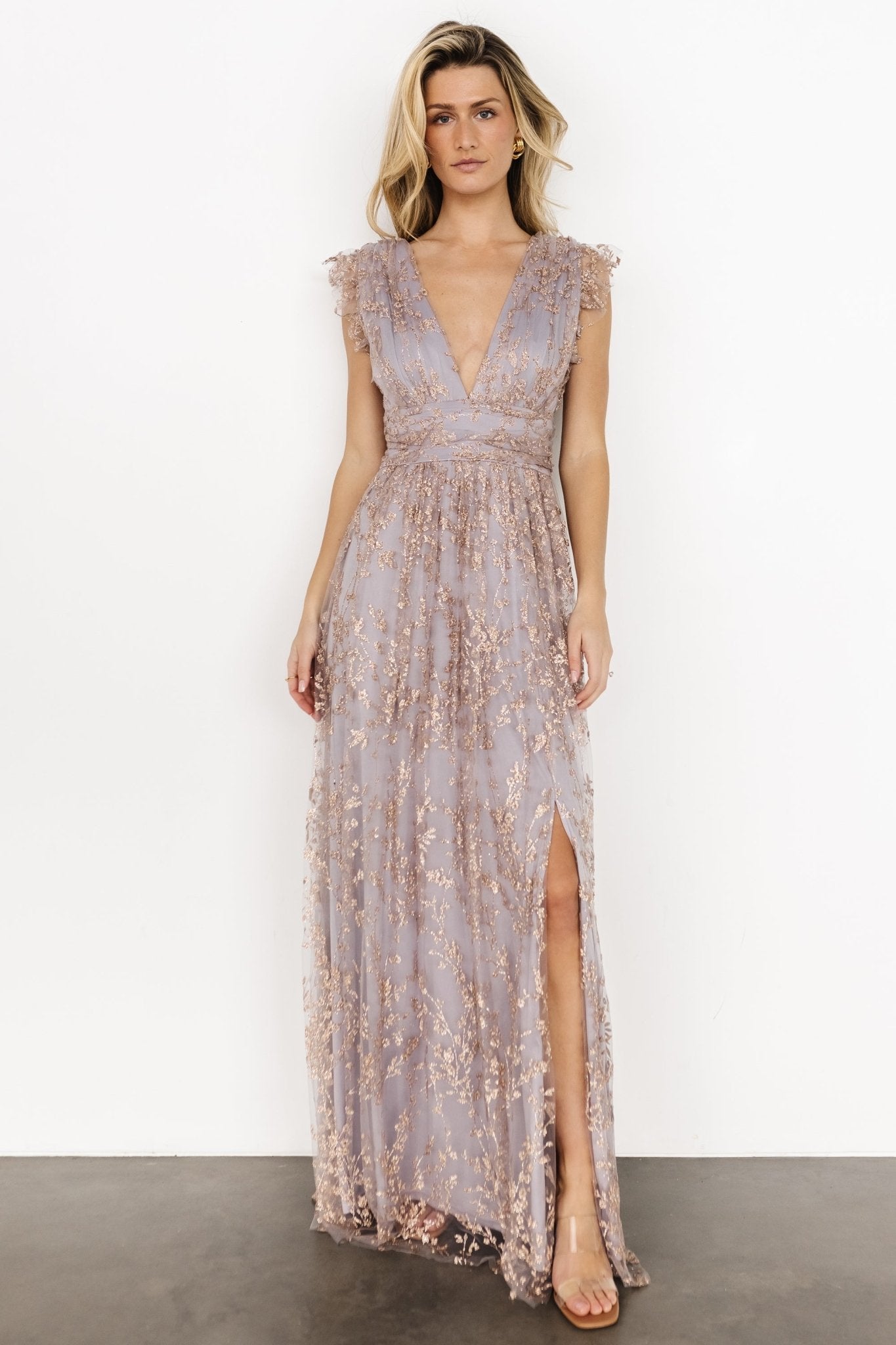 Arlene Shimmer Gown | Dusty Lilac + Rose - Baltic Born