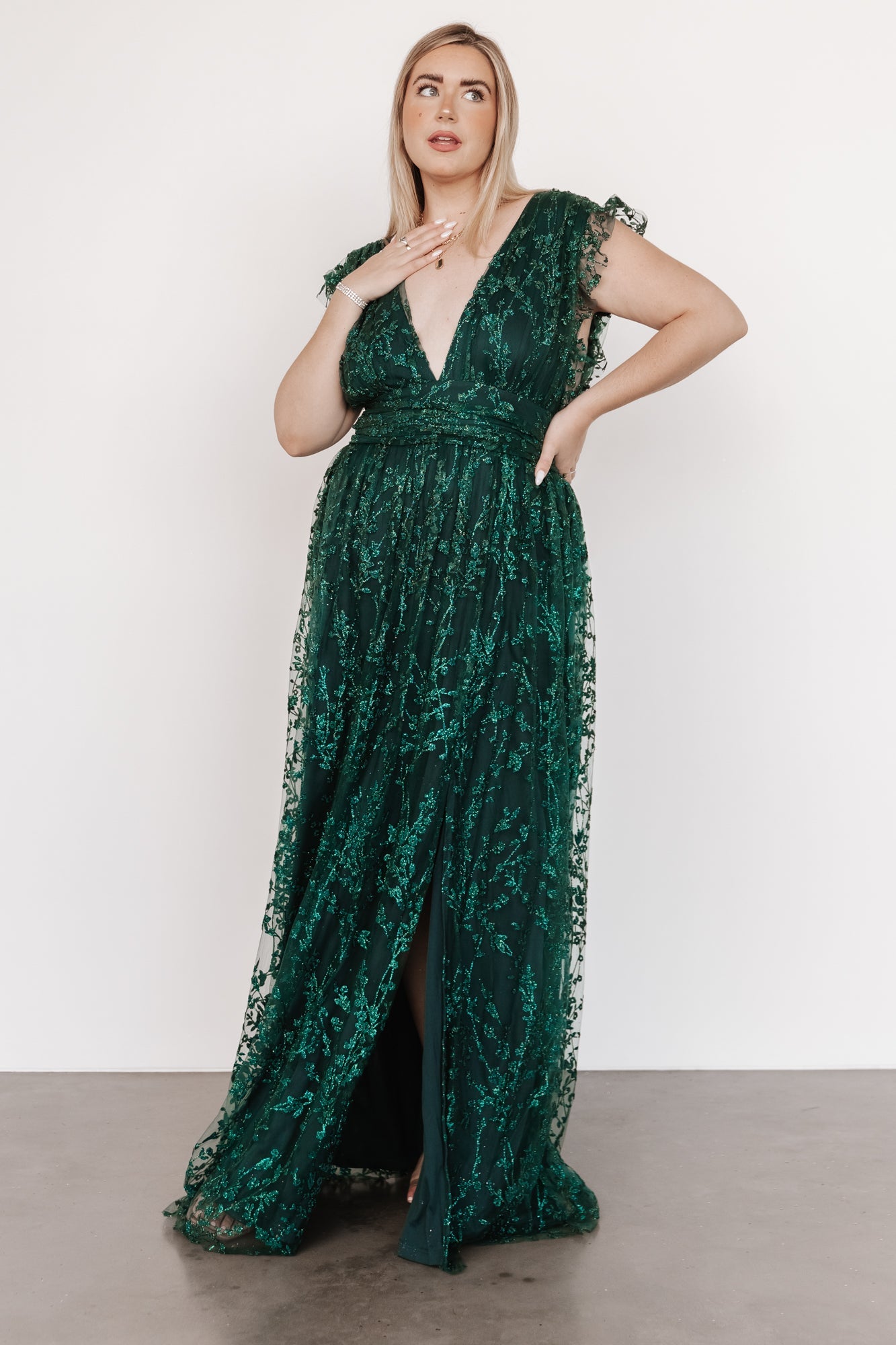 Arlene Shimmer Gown | Emerald - Baltic Born