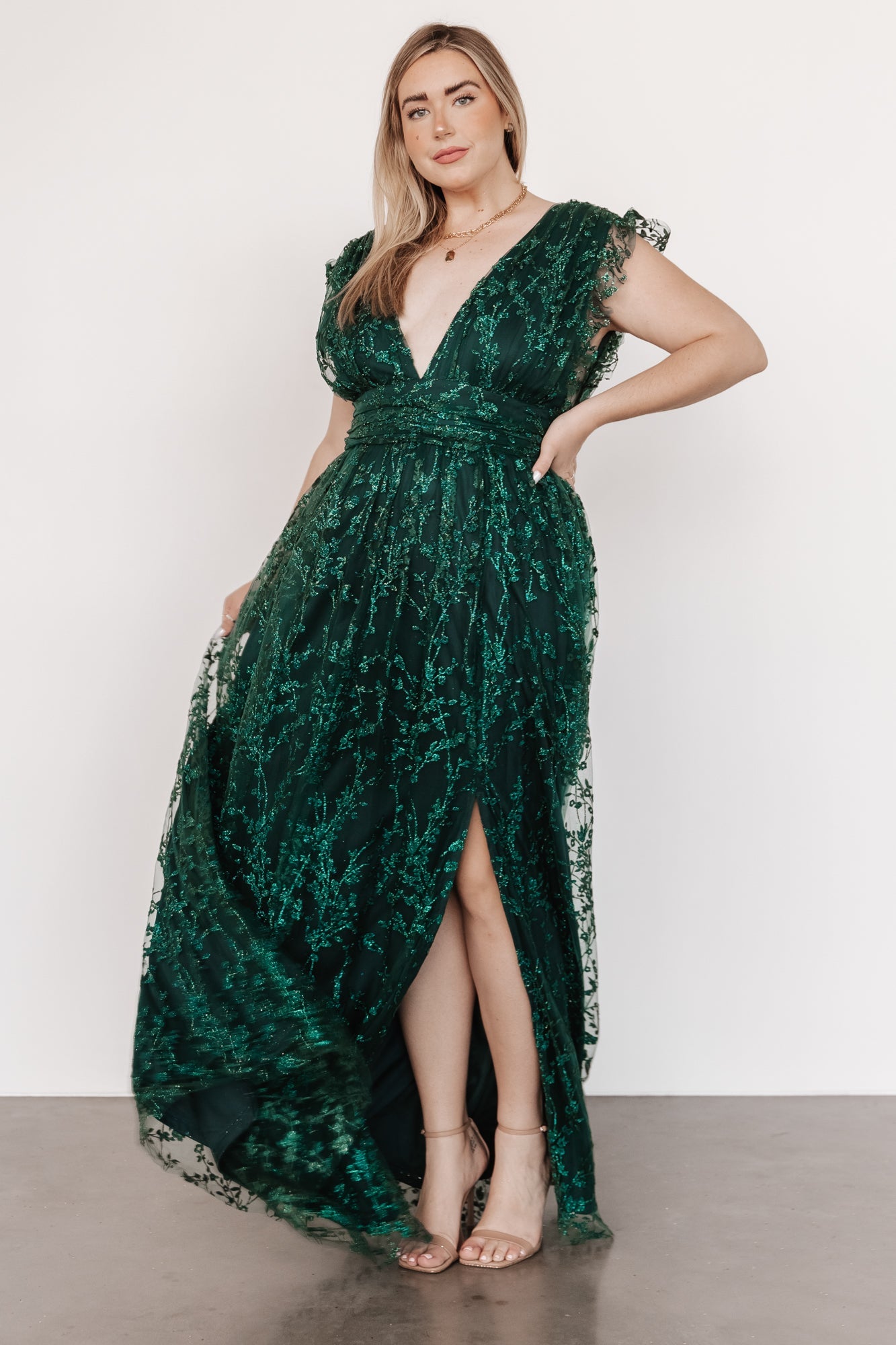 Arlene Shimmer Gown | Emerald - Baltic Born