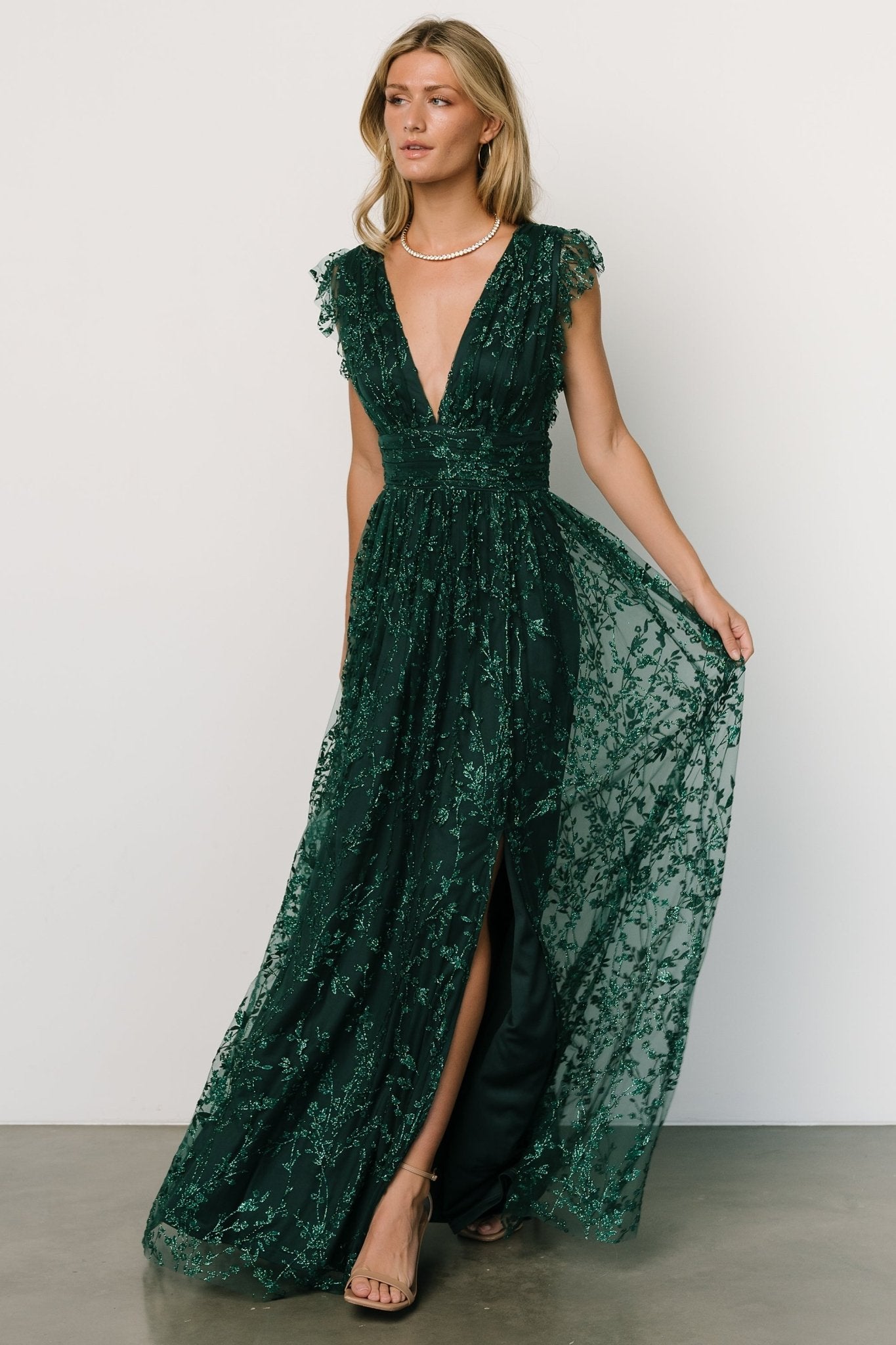 Arlene Shimmer Gown | Emerald - Baltic Born