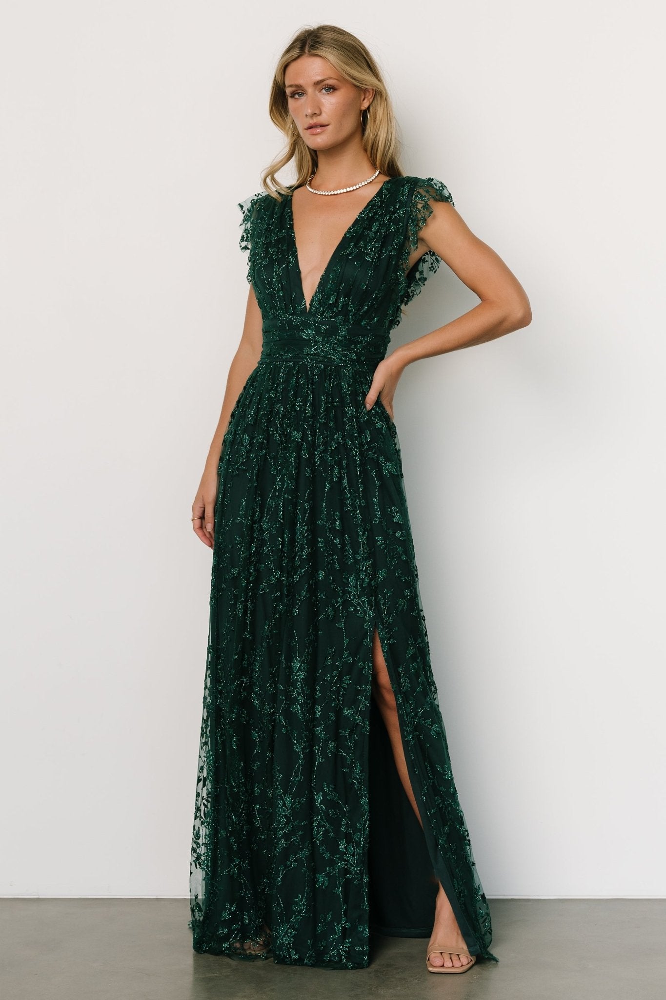 Arlene Shimmer Gown | Emerald - Baltic Born