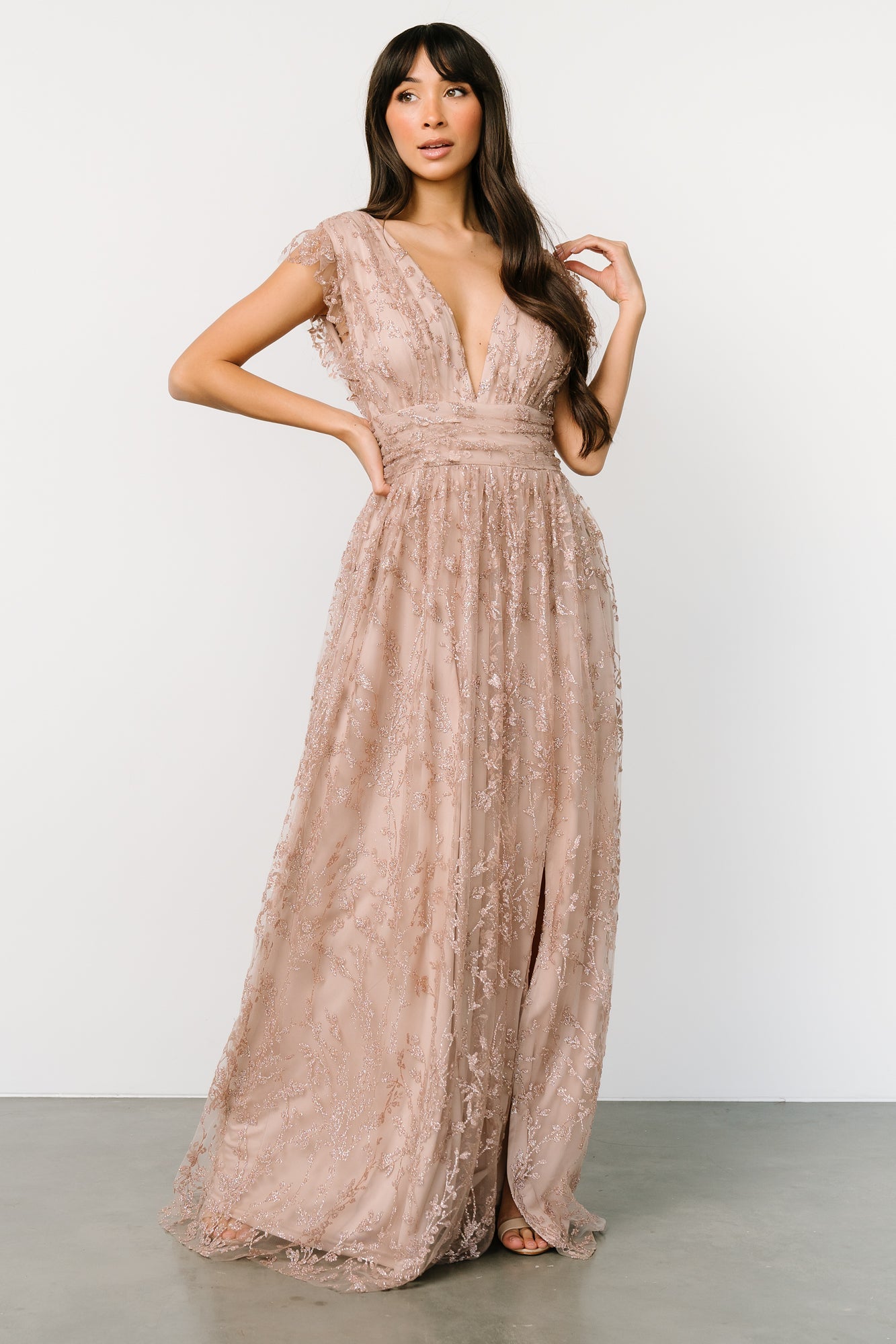 Arlene Shimmer Gown | Nude Rose - Baltic Born