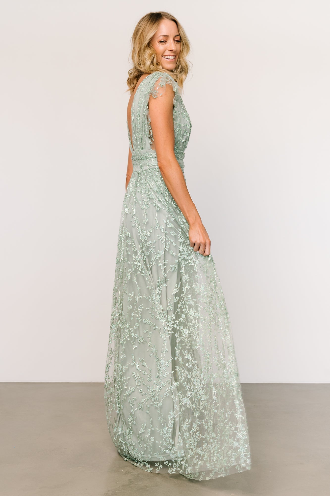 Arlene Shimmer Gown | Sage - Baltic Born