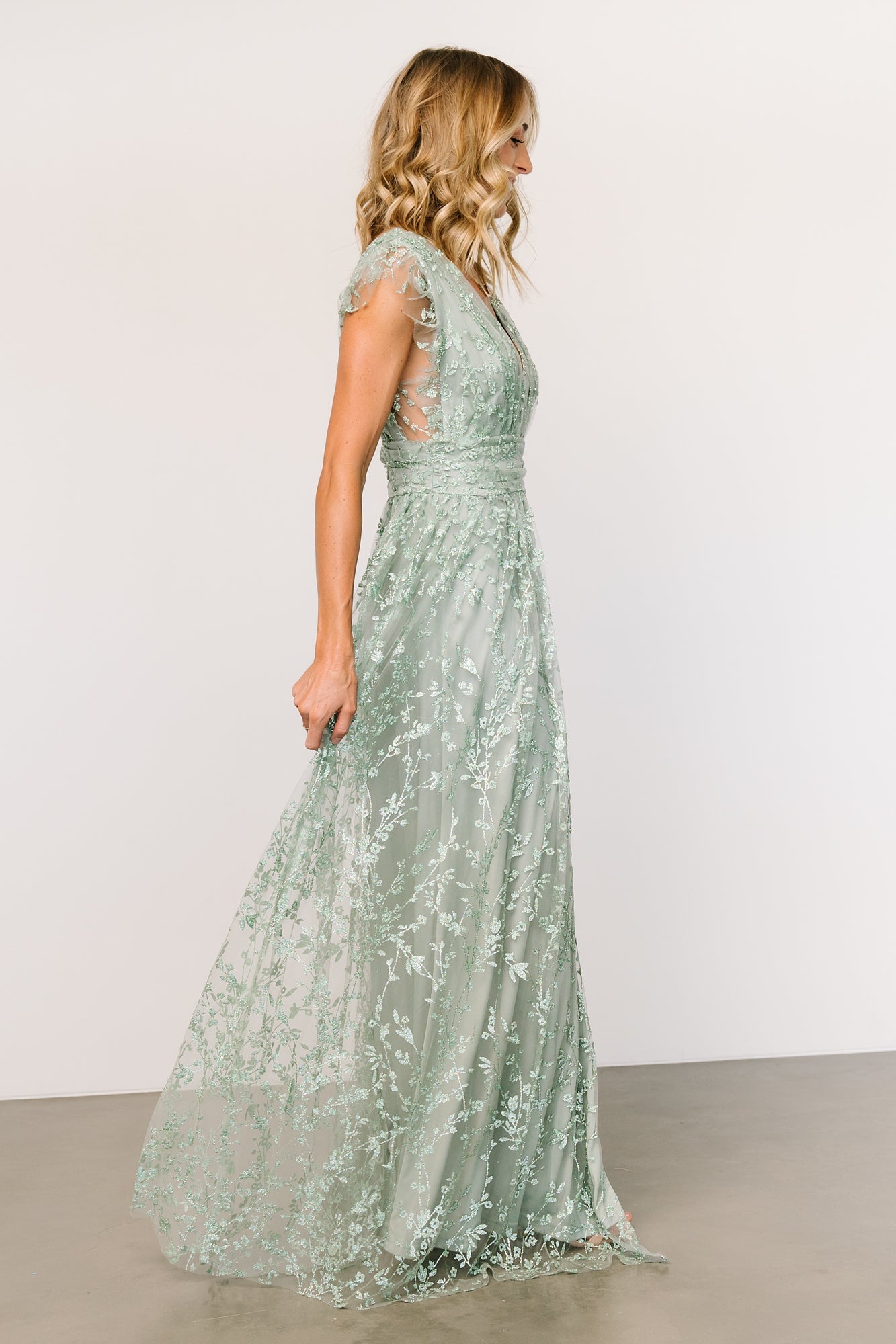 Arlene Shimmer Gown | Sage - Baltic Born