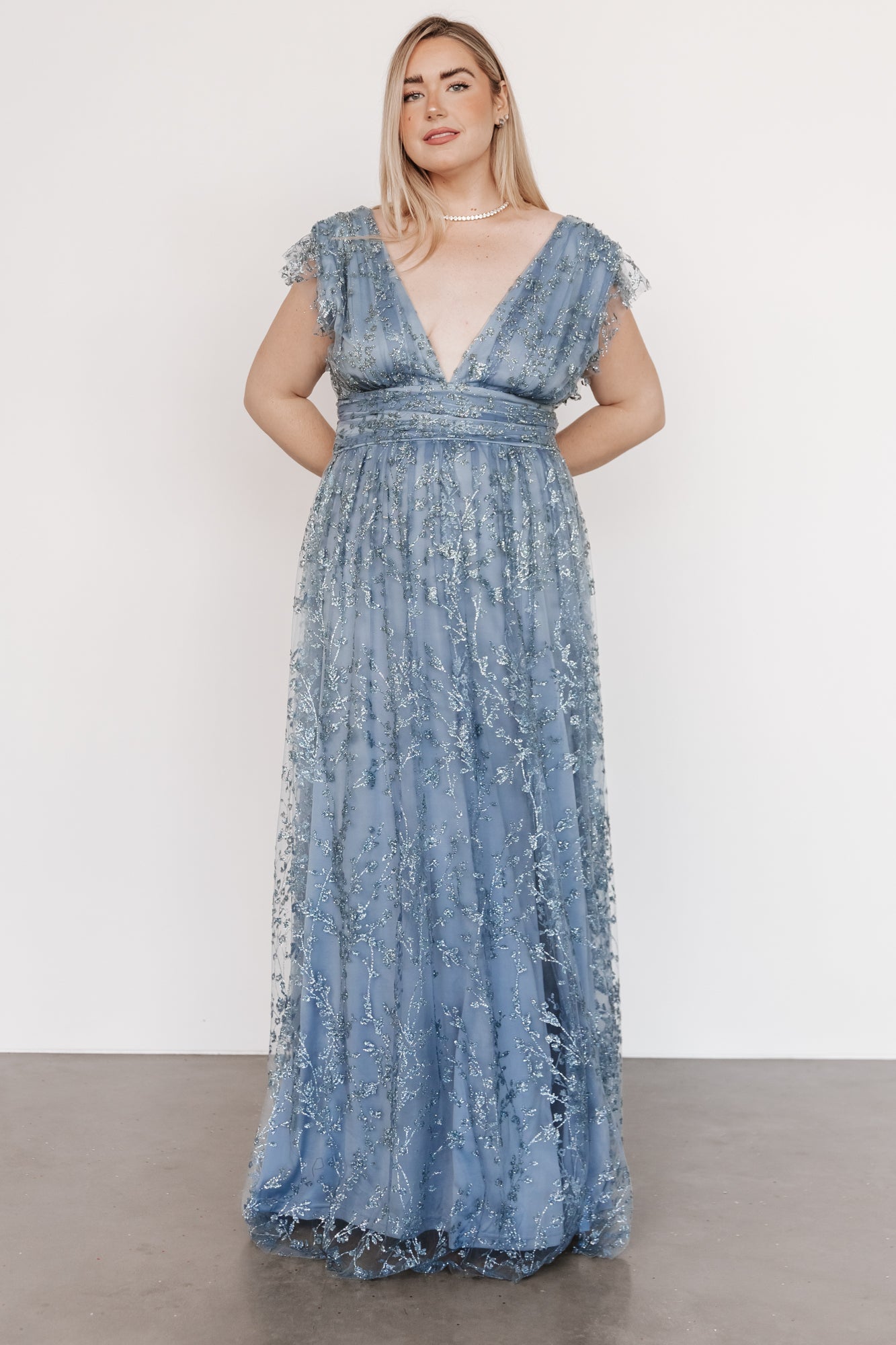 Arlene Shimmer Gown | Winter Blue - Baltic Born