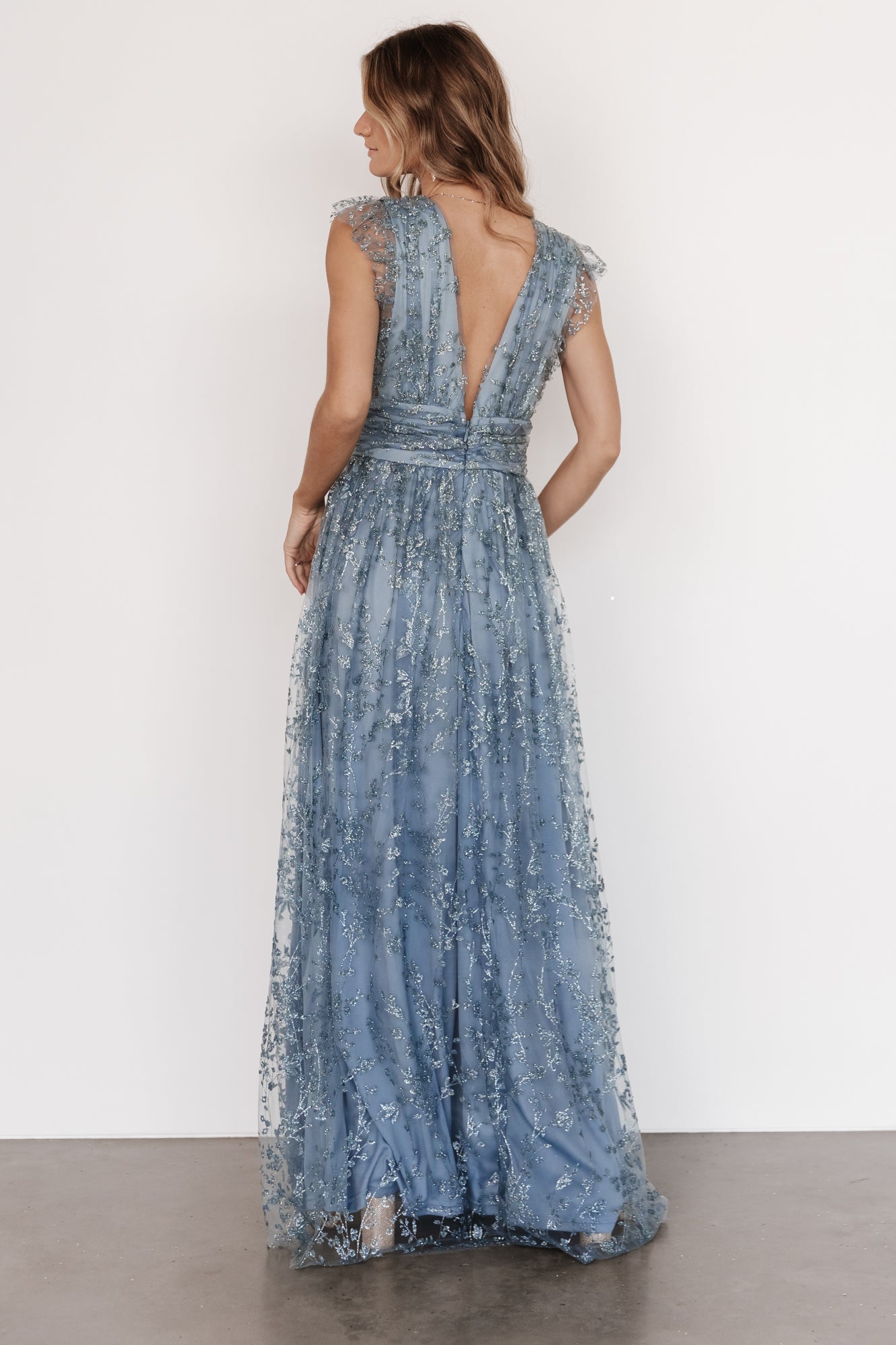 Arlene Shimmer Gown | Winter Blue - Baltic Born