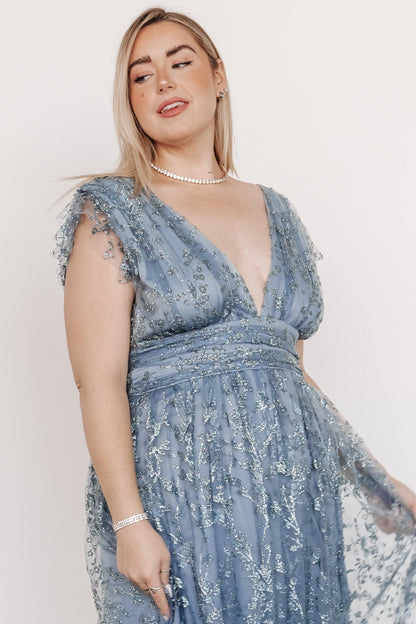 Arlene Shimmer Gown | Winter Blue - Baltic Born