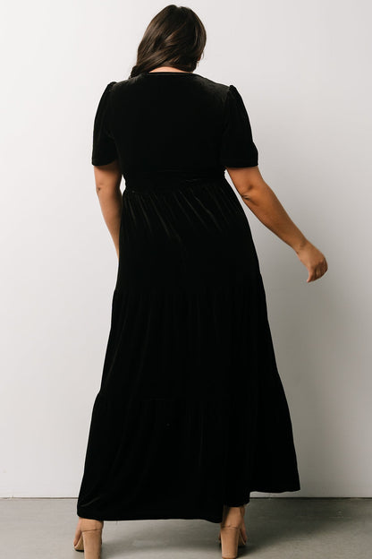 Artemis Velvet Maxi Dress | Black - Baltic Born