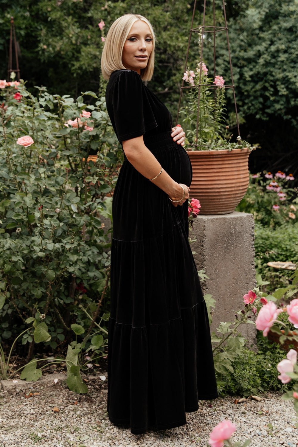 Artemis Velvet Maxi Dress | Black - Baltic Born