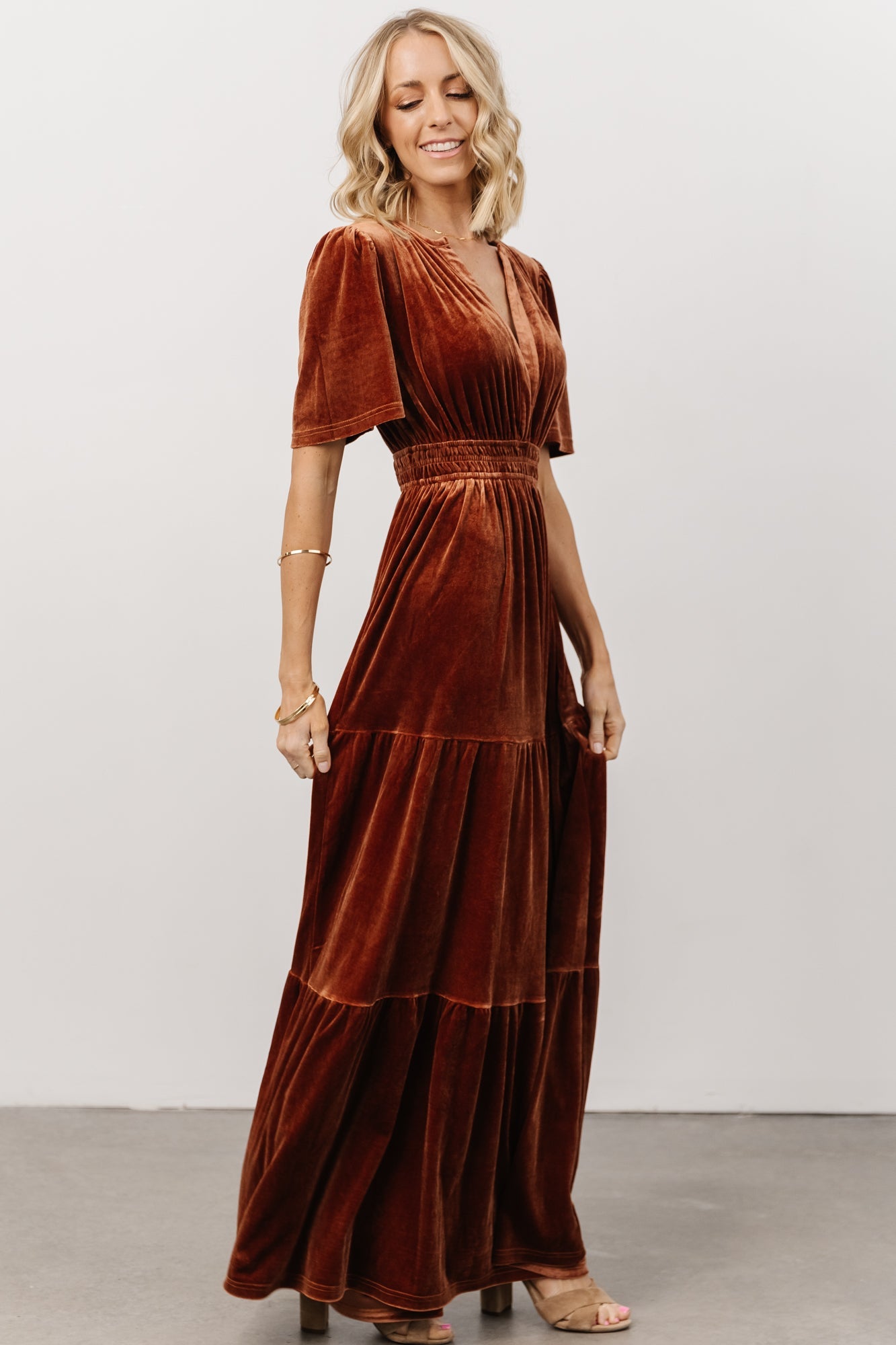 Artemis Velvet Maxi Dress | Dark Spice - Baltic Born