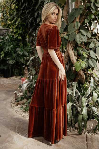 Artemis Velvet Maxi Dress | Dark Spice - Baltic Born