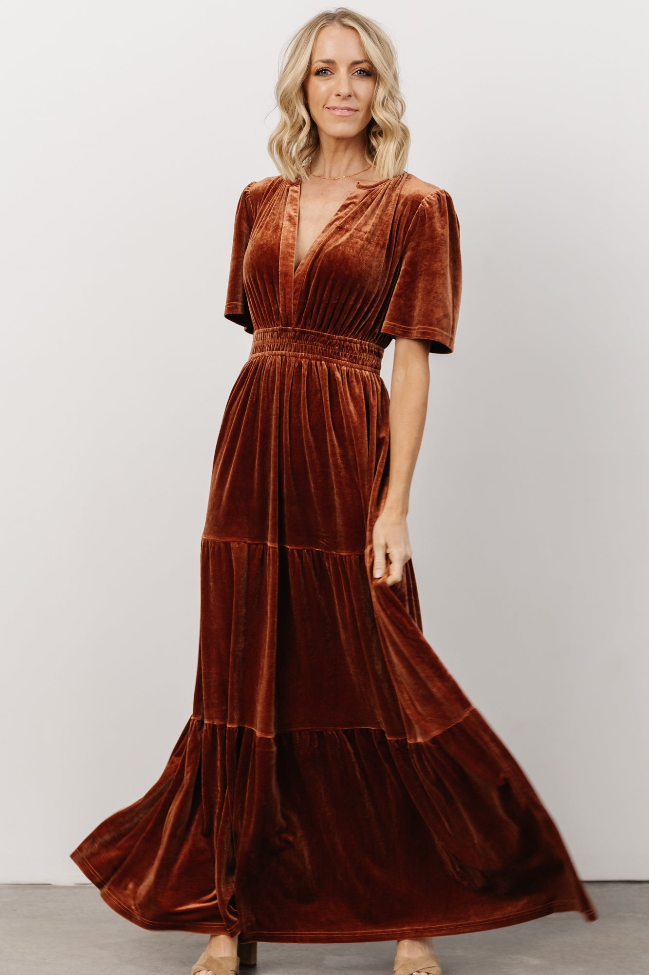 Artemis Velvet Maxi Dress | Dark Spice - Baltic Born