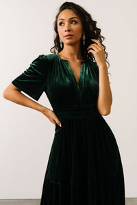 Artemis Velvet Maxi Dress | Emerald | Baltic Born
