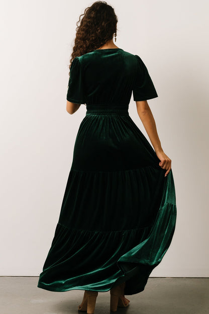 Artemis Velvet Maxi Dress | Emerald - Baltic Born