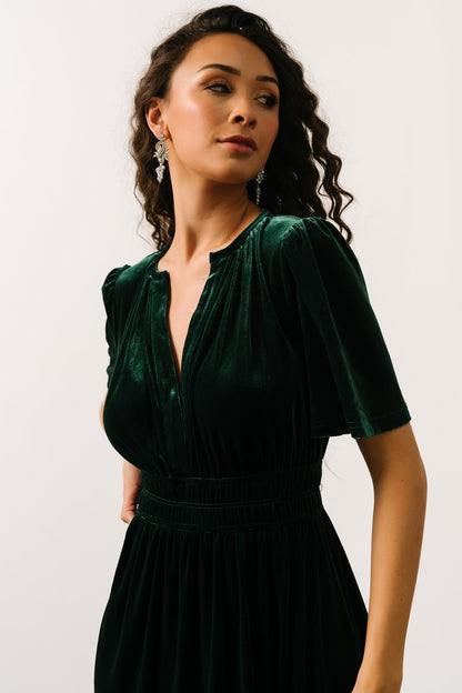 Artemis Velvet Maxi Dress | Emerald - Baltic Born