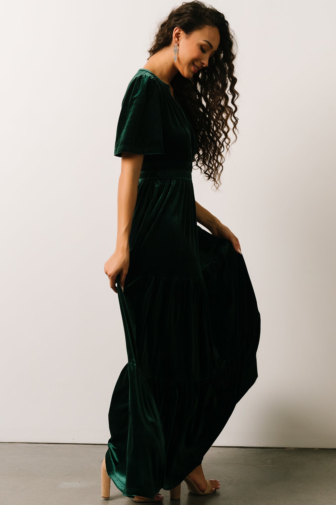 Artemis Velvet Maxi Dress | Emerald - Baltic Born