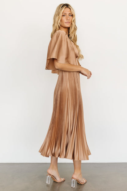 Aubree Pleated Dress | Champagne - Baltic Born