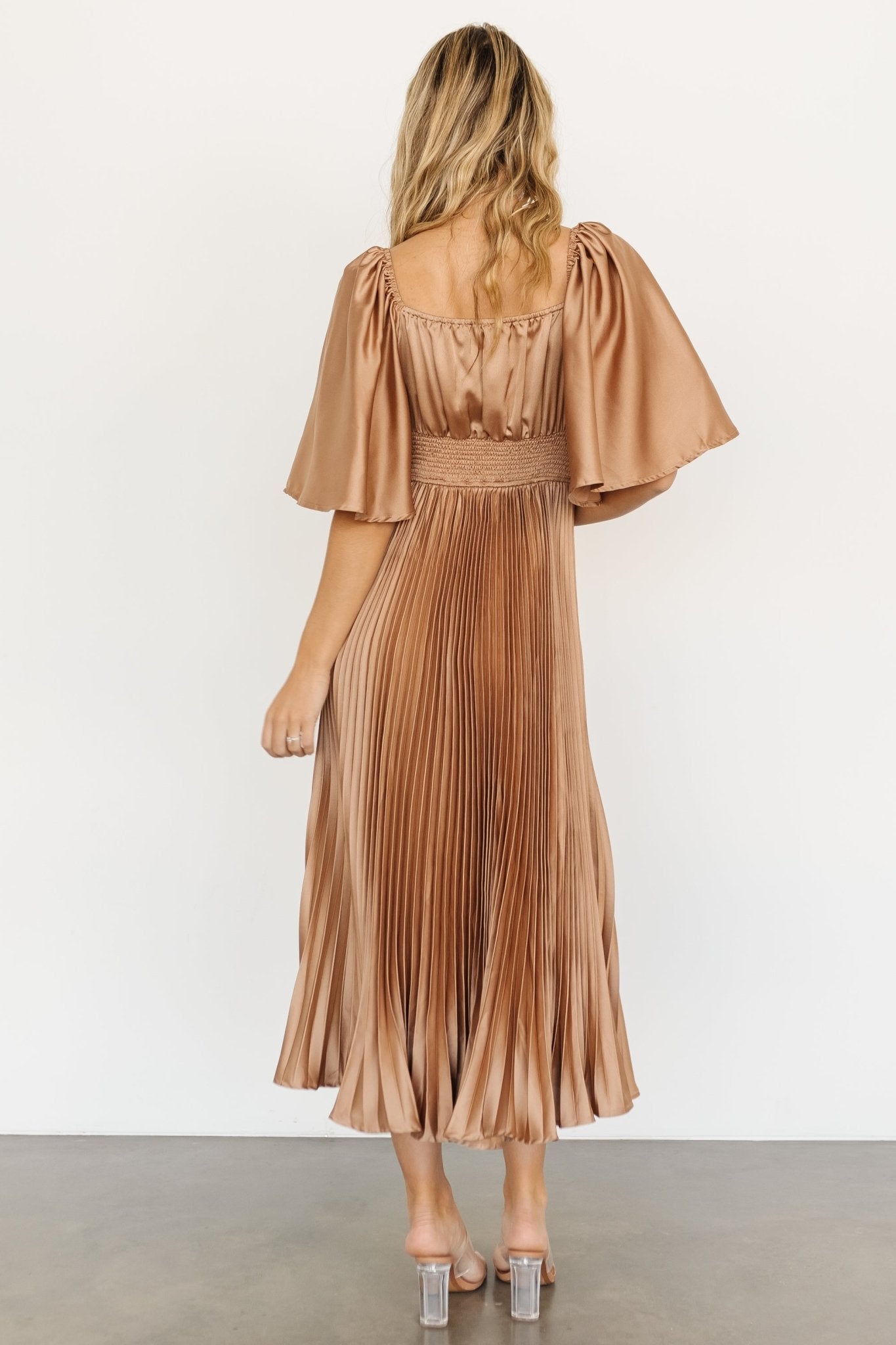 Aubree Pleated Dress | Champagne - Baltic Born