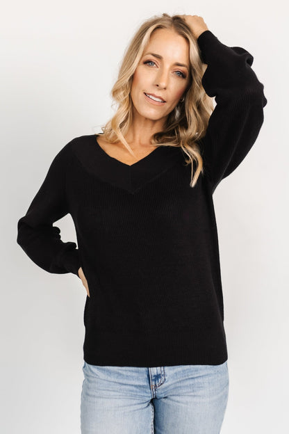 Avenue Knit Sweater | Black - Baltic Born