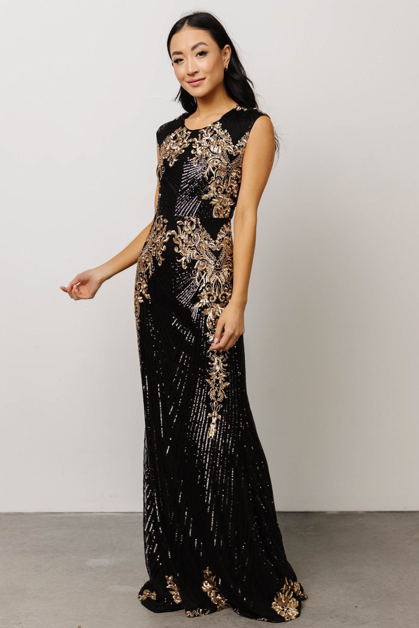 Azura Gown | Black and Gold - Baltic Born