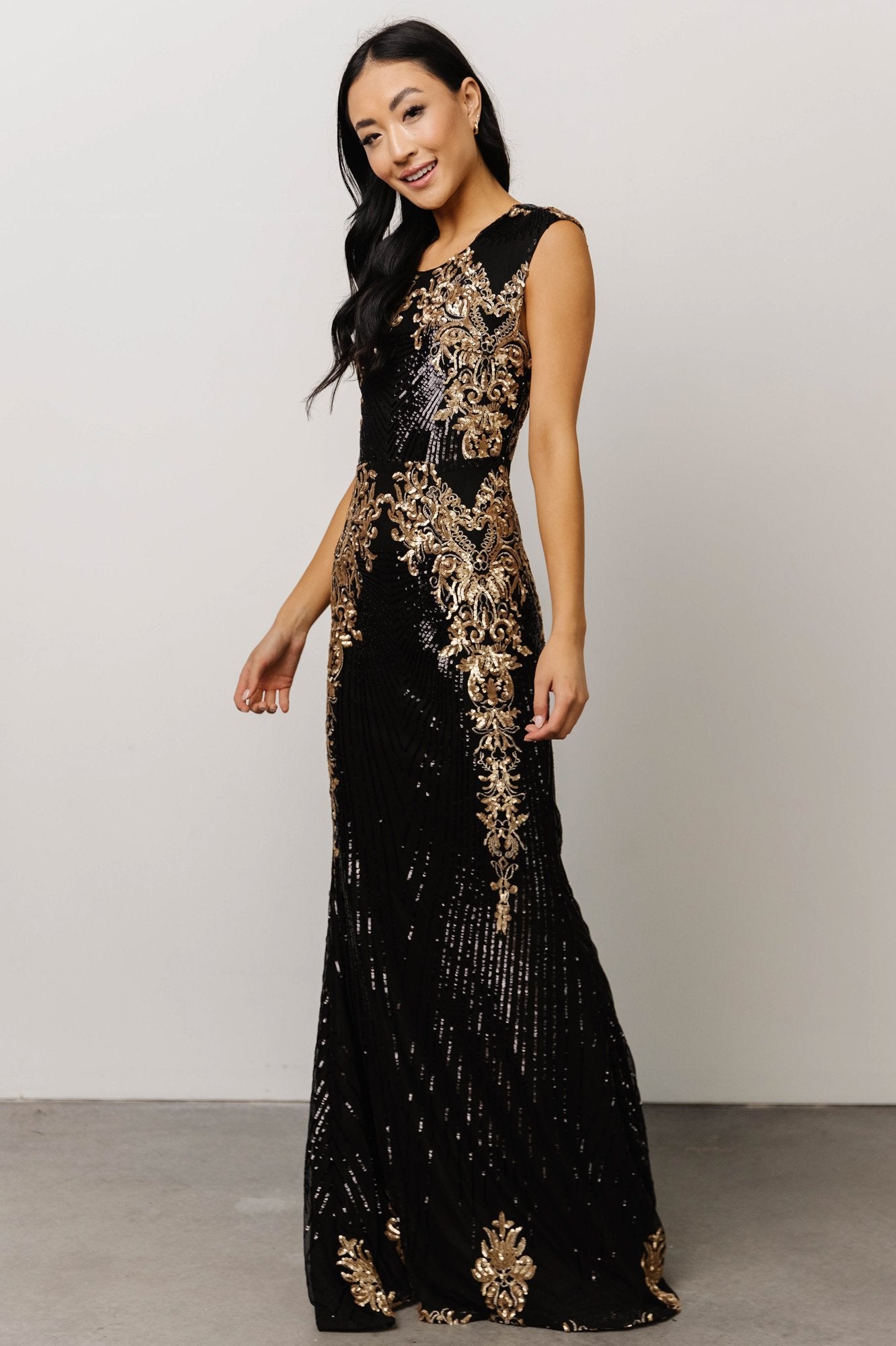 Azura Gown | Black and Gold - Baltic Born