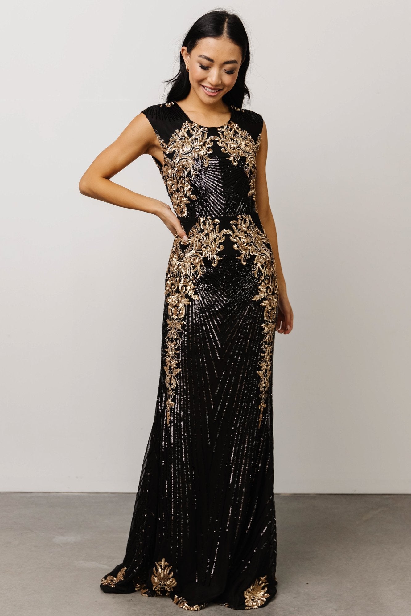 Azura Gown | Black and Gold - Baltic Born