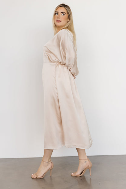 Balta Satin Midi Dress | Champagne - Baltic Born