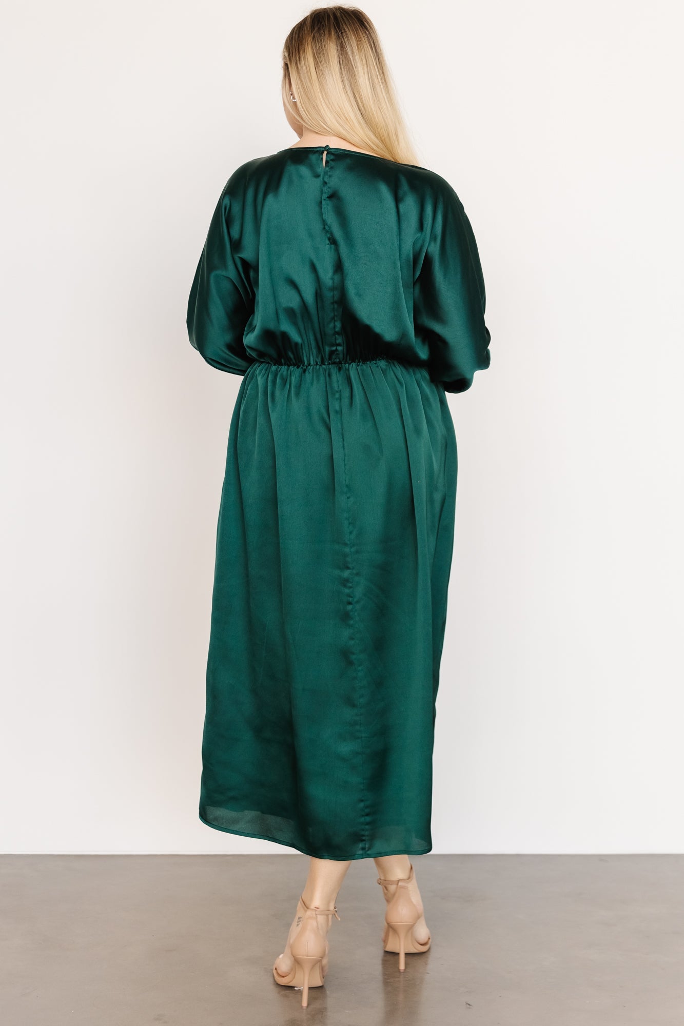 Balta Satin Midi Dress | Emerald - Baltic Born