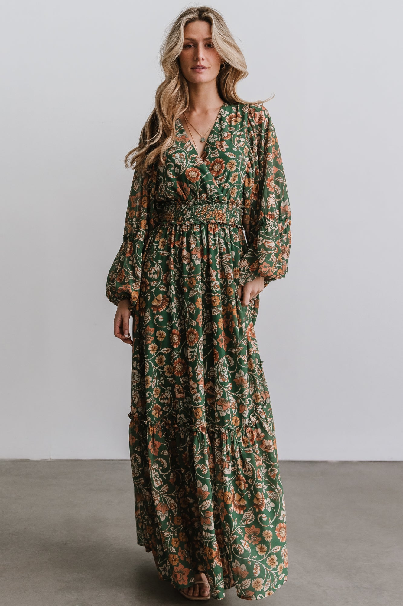 Bria Maxi Dress | Green Floral